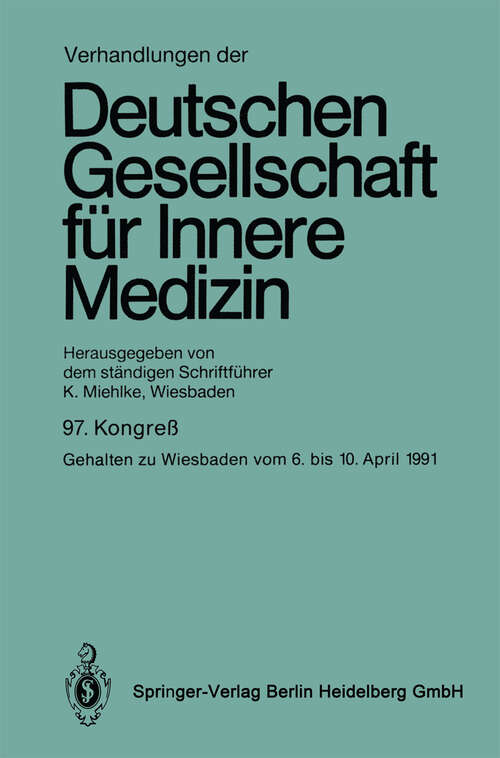 Book cover of Verhandlungen der Deutschen Gesellschaft für Innere Medizin (1991) (Verhandlungen der Deutschen Gesellschaft für Innere Medizin #97)