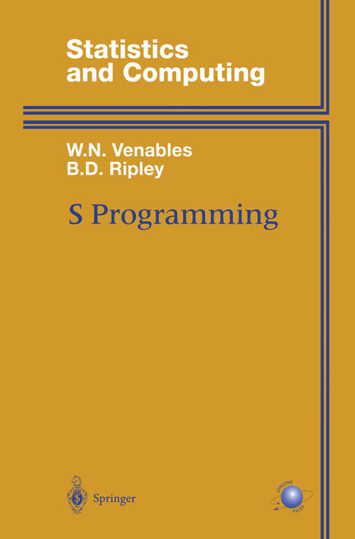 Book cover of S Programming (2000) (Statistics and Computing)