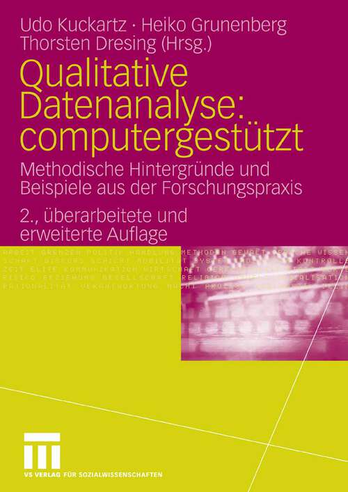 Book cover of Qualitative Datenanalyse: Methodische Hintergründe und Beispiele aus der Forschungspraxis (2.Aufl. 2007)