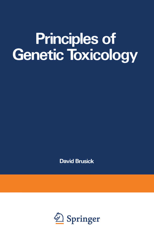 Book cover of Principles of Genetic Toxicology (1980)