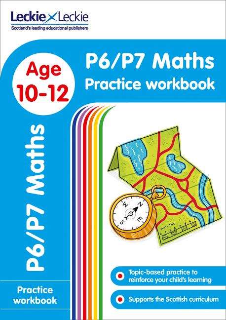 Book cover of P6/P7 Maths Practice Workbook (PDF)