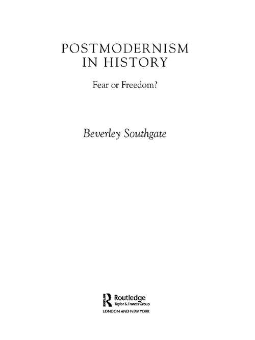 Book cover of Postmodernism in History: Fear or Freedom?