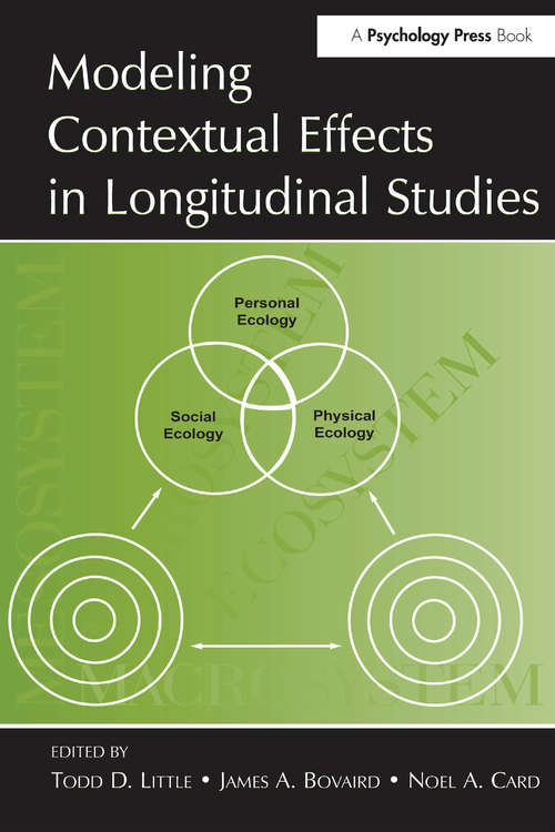 Book cover of Modeling Contextual Effects in Longitudinal Studies