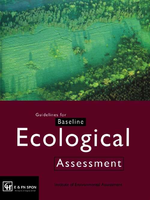 Book cover of Guidelines for Baseline Ecological Assessment
