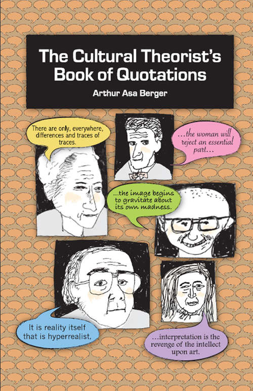Book cover of The Cultural Theorist's Book of Quotations
