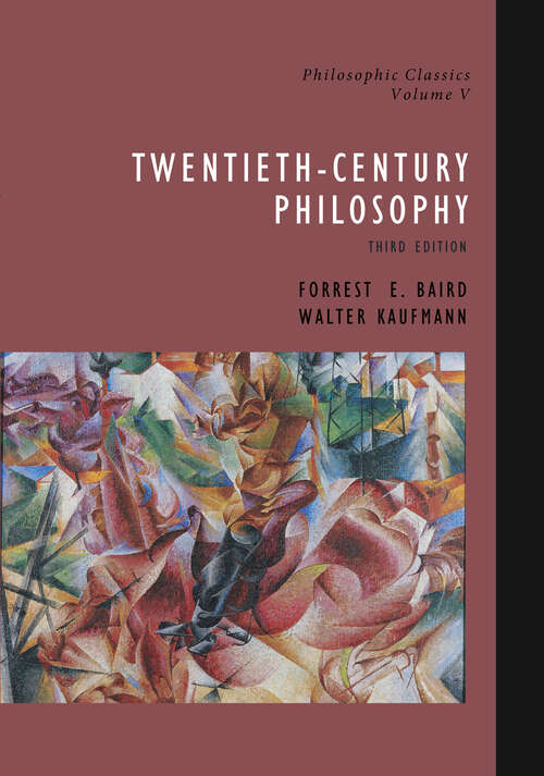 Book cover of Philosophic Classics, Volume V: 20th-Century Philosophy