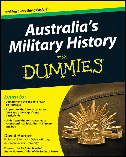 Book cover of Australia's Military History For Dummies (For Dummies Ser.)