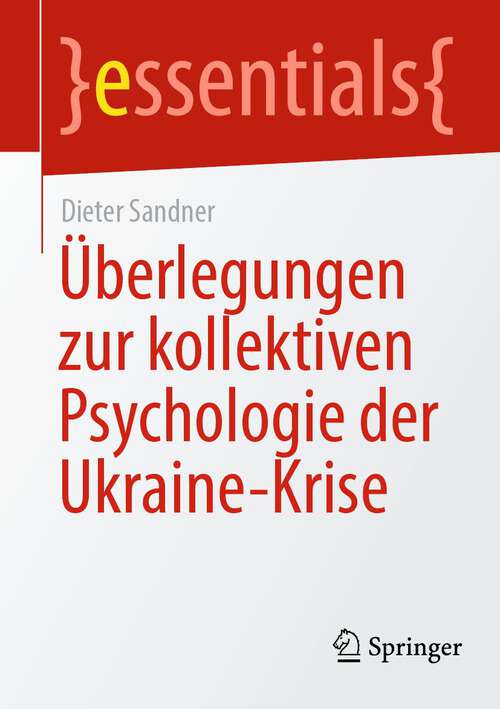 Book cover of Überlegungen zur kollektiven Psychologie der Ukraine-Krise