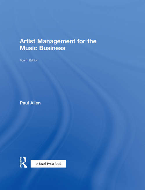Book cover of Artist Management for the Music Business (4)