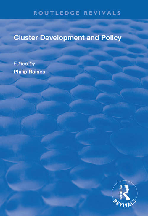 Book cover of Cluster Development and Policy