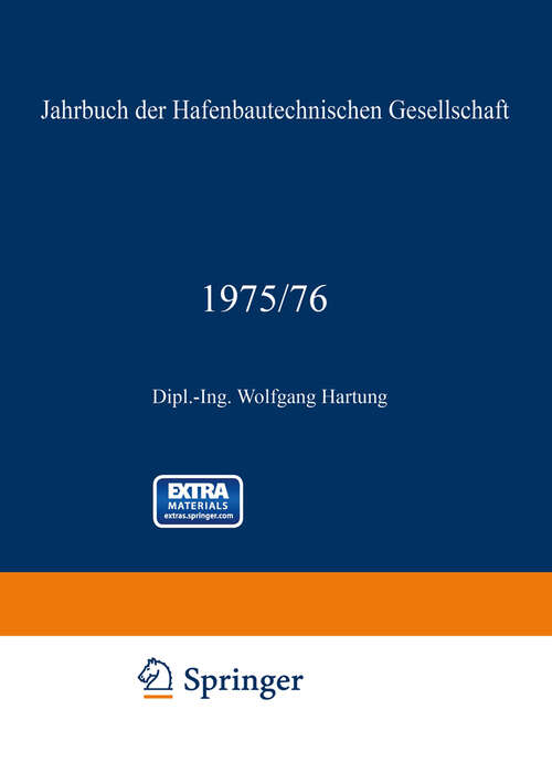 Book cover of 1975/76 (1977) (Jahrbuch der Hafenbautechnischen Gesellschaft #35)