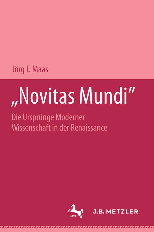 Book cover of "Novitas mundi": Die Ursprünge moderner Wissenschaft in der Renaissance. M&P Schriftenreihe (1. Aufl. 1995)