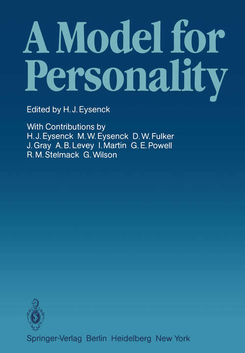 Book cover of A Model for Personality (1981)