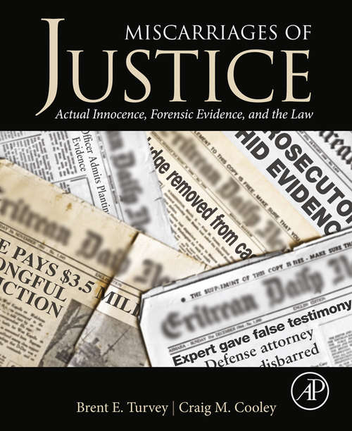 Book cover of Miscarriages of Justice: Actual Innocence, Forensic Evidence, and the Law