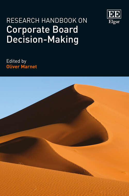 Book cover of Research Handbook on Corporate Board Decision-Making (Research Handbooks in Business and Management series)