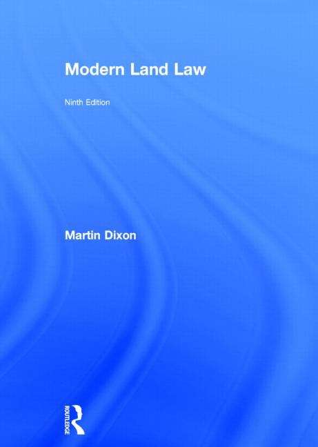 Book cover of Modern Land Law (PDF)