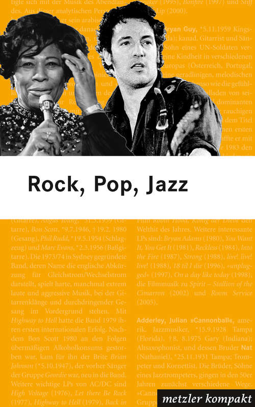 Book cover of Rock, Pop, Jazz: 800 Bands und Künstler (1. Aufl. 2006)