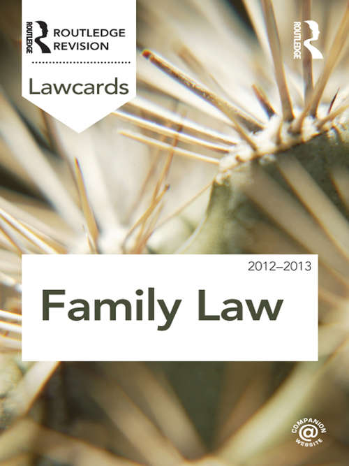 Book cover of Family Lawcards 2012-2013 (7) (Lawcards)