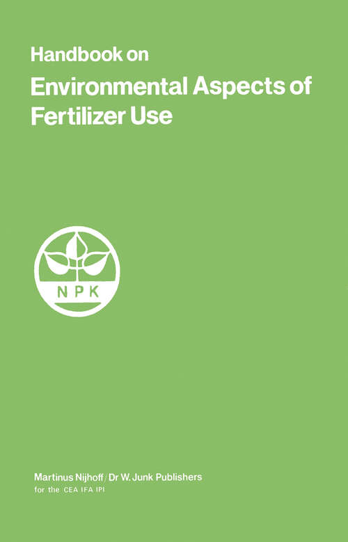 Book cover of Handbook on Environmental Aspects of Fertilizer Use (1983)