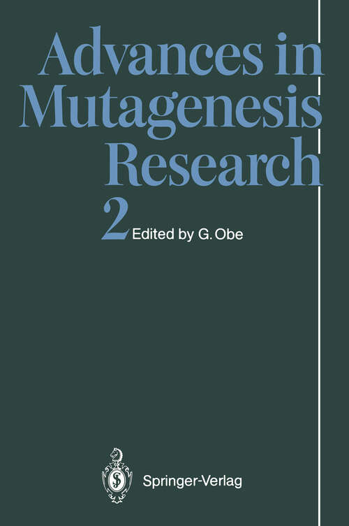 Book cover of Advances in Mutagenesis Research 2 (1990) (Advances in Mutagenesis Research #2)