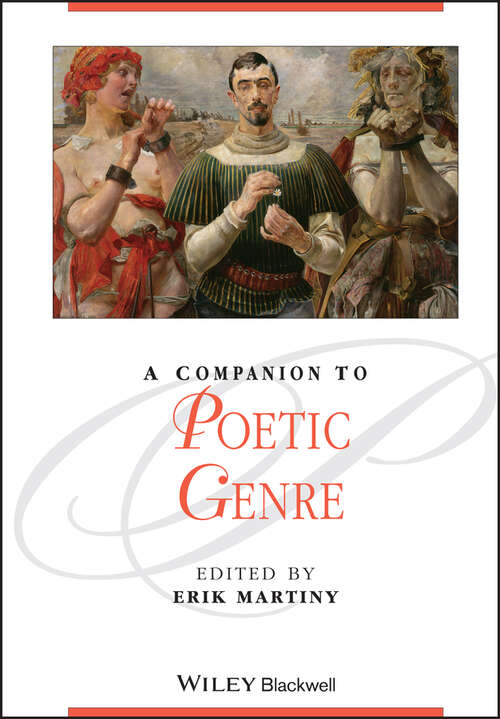 Book cover of A Companion to Poetic Genre (Blackwell Companions to Literature and Culture #171)