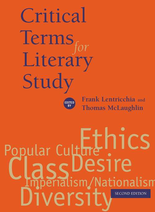 Book cover of Critical Terms for Literary Study, Second Edition (Critical Terms)