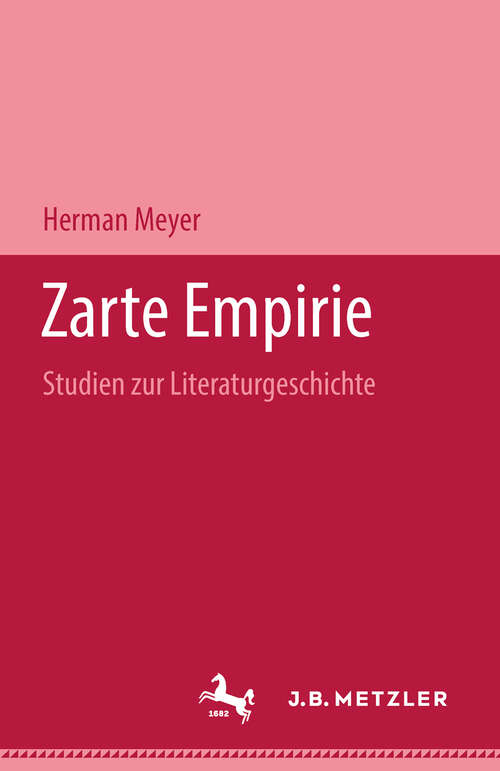 Book cover of Zarte Empirie: Studien zur Literaturgeschichte