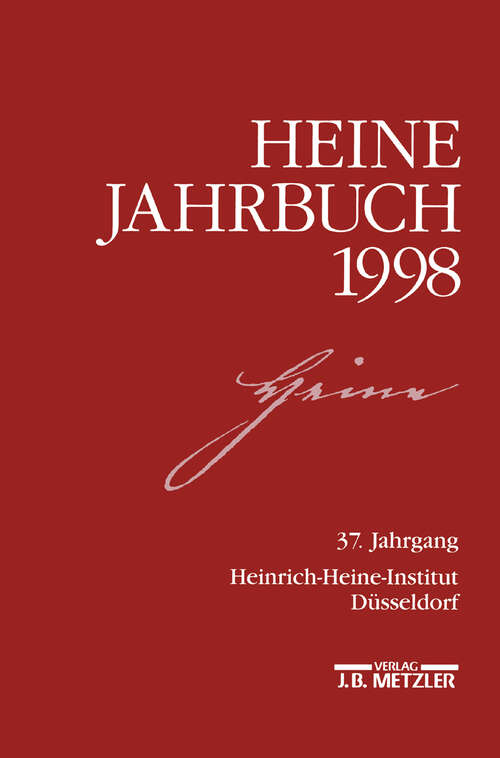 Book cover of Heine-Jahrbuch 1998: 37. Jahrgang (1. Aufl. 1998)