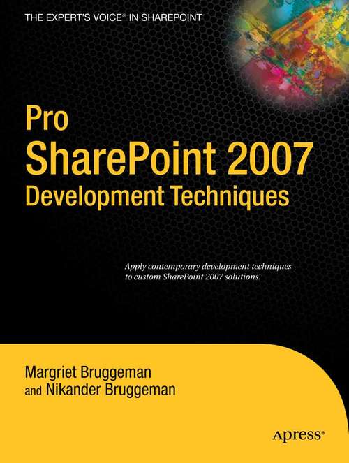 Book cover of Pro SharePoint 2007 Development Techniques (1st ed.)