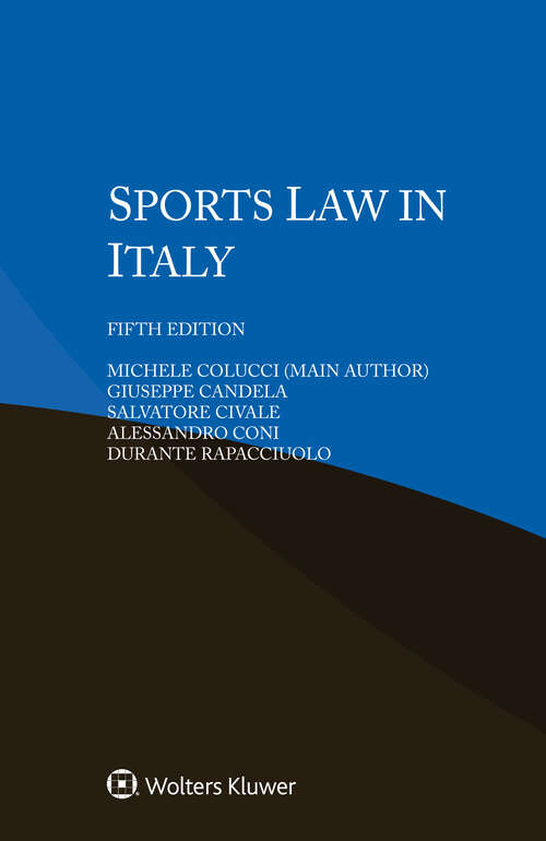 Book cover of Sports Law in Italy