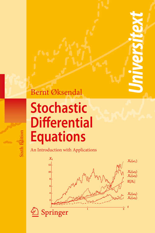 Book cover of Stochastic Differential Equations: An Introduction with Applications (6th ed. 2003) (Universitext)
