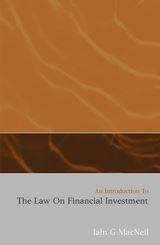 Book cover of An Introduction To The Law On Financial Investment