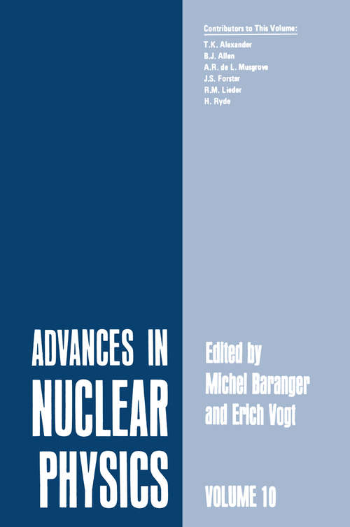 Book cover of Advances in Nuclear Physics: Volume 10 (1978) (Advances in Nuclear Physics #10)
