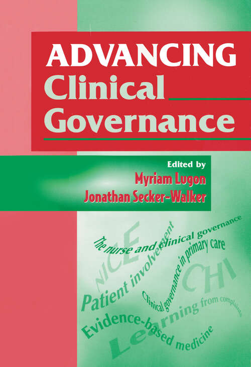 Book cover of Advancing Clinical Governance