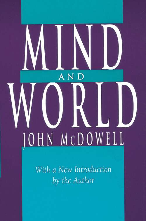 Book cover of Mind and World