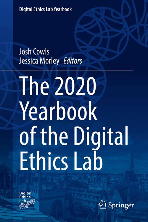 Book cover of The 2020 Yearbook of the Digital Ethics Lab (1st ed. 2021) (Digital Ethics Lab Yearbook)