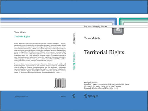 Book cover of Territorial Rights (2006) (Law and Philosophy Library #72)