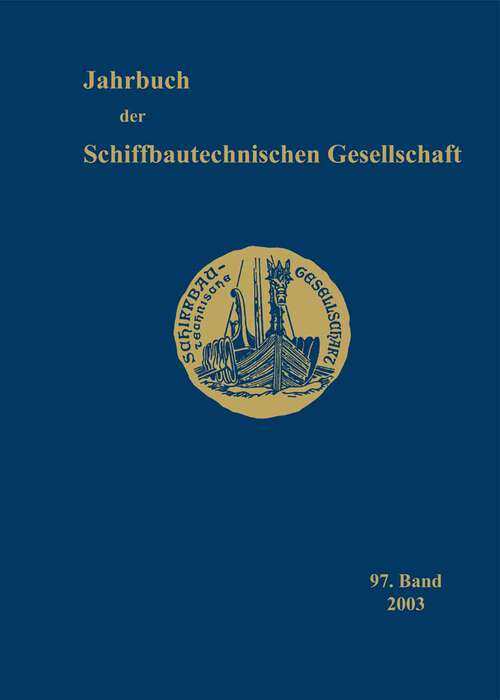 Book cover of 2003 (2005) (Jahrbuch der Schiffbautechnischen Gesellschaft #97)