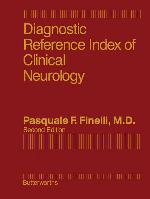 Book cover of Diagnostic Reference Index of Clinical Neurology (2)