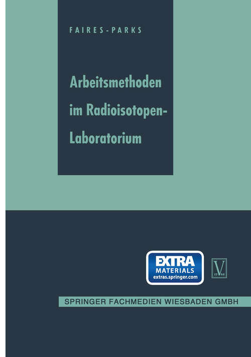 Book cover of Arbeitsmethoden im Radioisotopen-Laboratorium (1958)