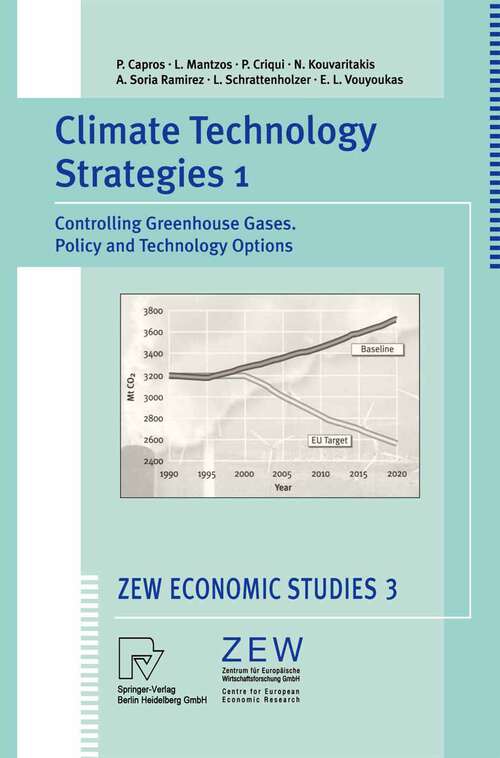 Book cover of Climate Technology Strategies 1: Controlling Greenhouse Gases. Policy and Technology Options (1999) (ZEW Economic Studies #3)