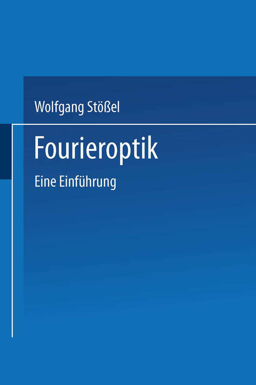 Book cover of Fourieroptik: Eine Einführung (1993)