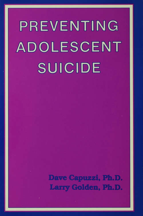 Book cover of Preventing Adolescent Suicide