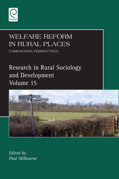 Book cover of Welfare Reform in Rural Places: Comparative Perspectives (Research in Rural Sociology and Development #15)