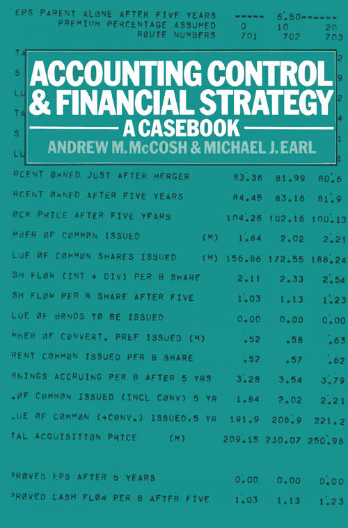 Book cover of Accounting Control and Financial Strategy: A Casebook (pdf) (1st ed. 1978)