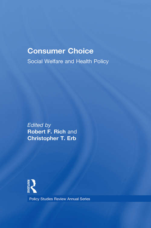 Book cover of Consumer Choice: Social Welfare and Health Policy