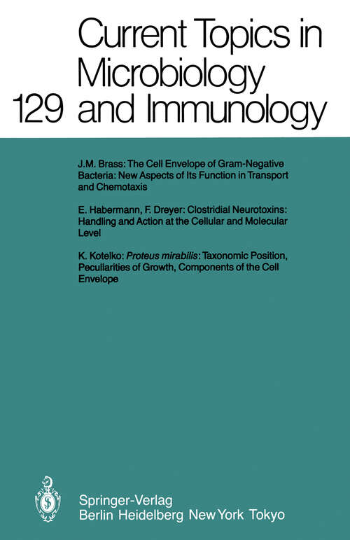 Book cover of Current Topics in Microbiology and Immunology (1986) (Current Topics in Microbiology and Immunology #129)