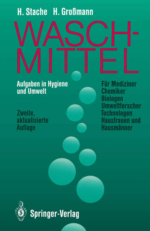 Book cover of Waschmittel: Aufgaben in Hygiene und Umwelt (2. Aufl. 1992)