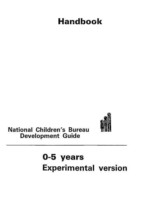 Book cover of Development Guide: Handbook 0-5 years - Experimental version (PDF)