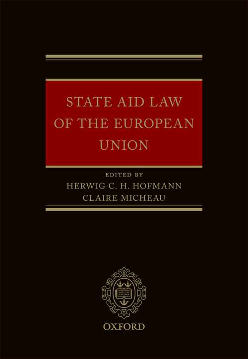 Book cover of State Aid Law of the European Union